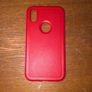 iphone x phone red phone case